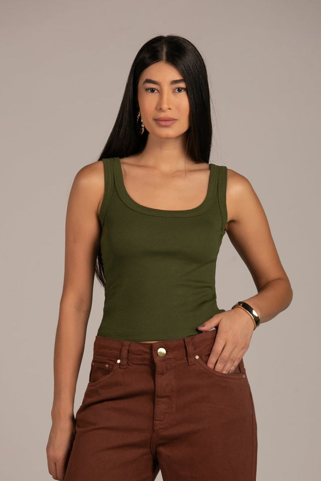 Regata Feminina - Verde Militar - www.latifundio.com.br