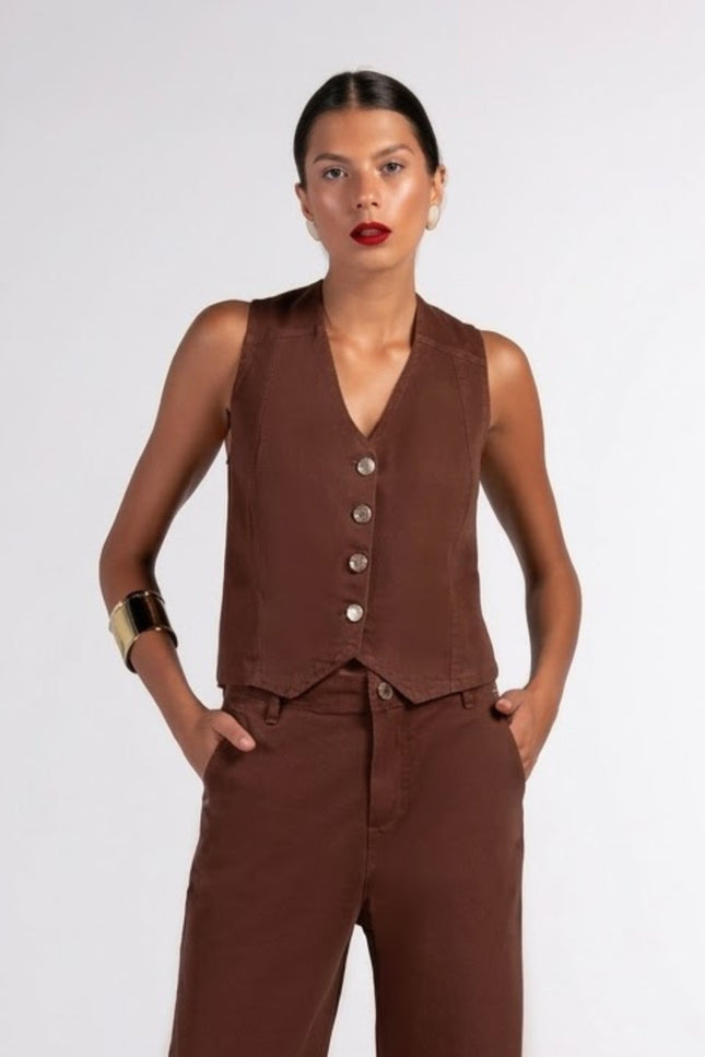 Colete Feminino - Marrom - www.latifundio.com.br