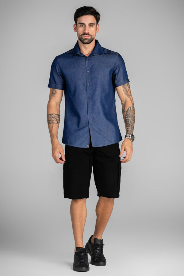 Bermuda Masculina Cargo - Preto