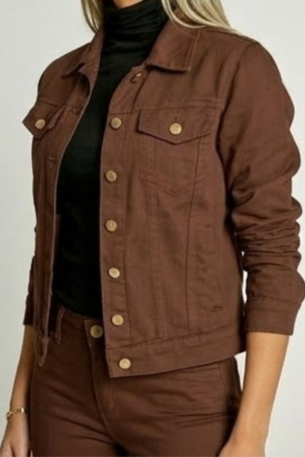 Jaqueta Básica - Marrom - www.latifundio.com.br