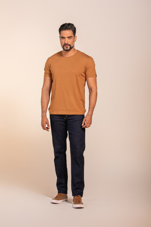 Calça Jeans Masculina Reta - Jeans Escuro