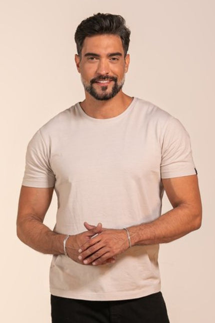 Blusa Masculina Gola Redonda - Off White - www.latifundio.com.br