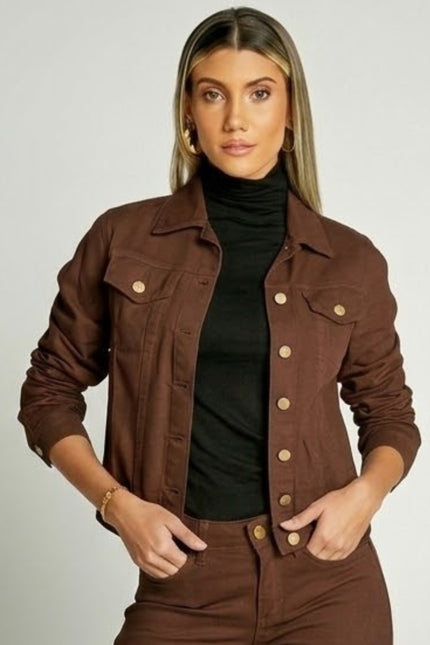 Jaqueta Básica - Marrom - www.latifundio.com.br