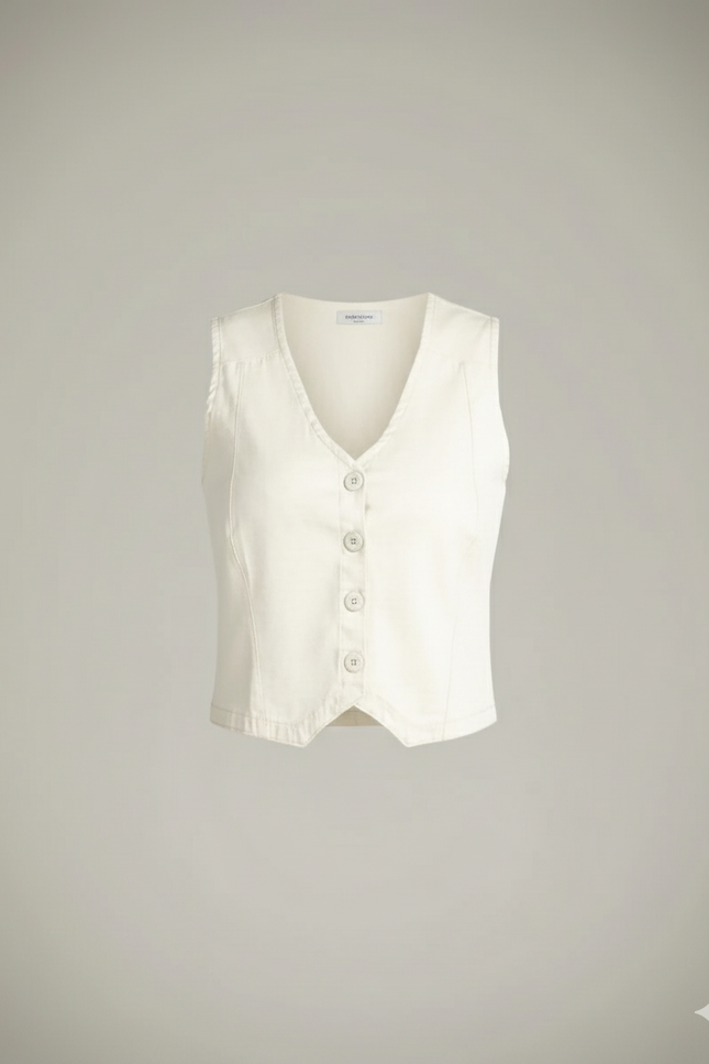 Colete Feminino - Off White - www.latifundio.com.br