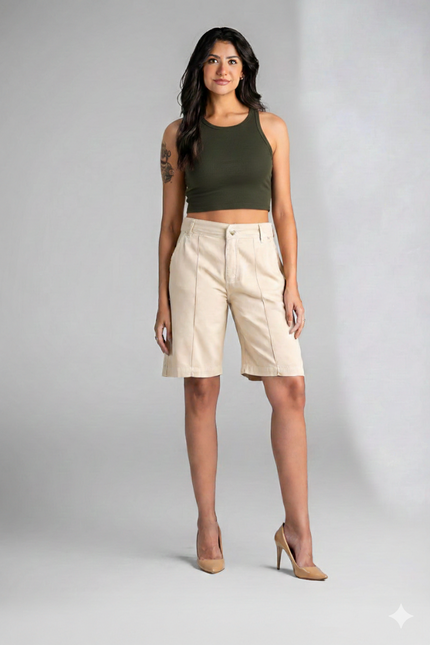 Regata Feminina Cropped - Verde Militar - www.latifundio.com.br