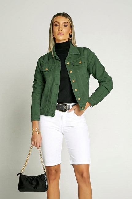 Jaqueta Básica - Verde Militar - www.latifundio.com.br
