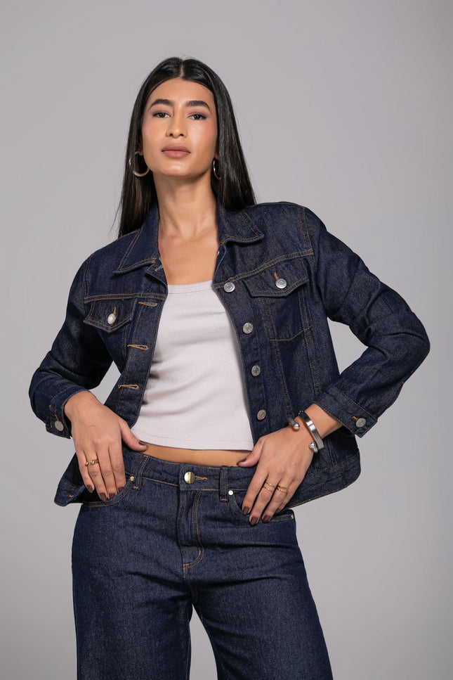 Jaqueta Jeans Feminina Básica