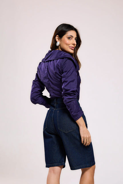 Jaqueta Feminina Tafetá - Beringela - www.latifundio.com.br