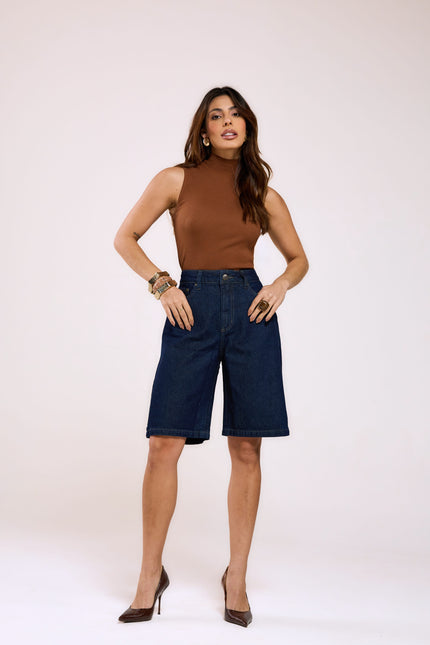 Jorts Jeans - Jeans Escuro - www.latifundio.com.br