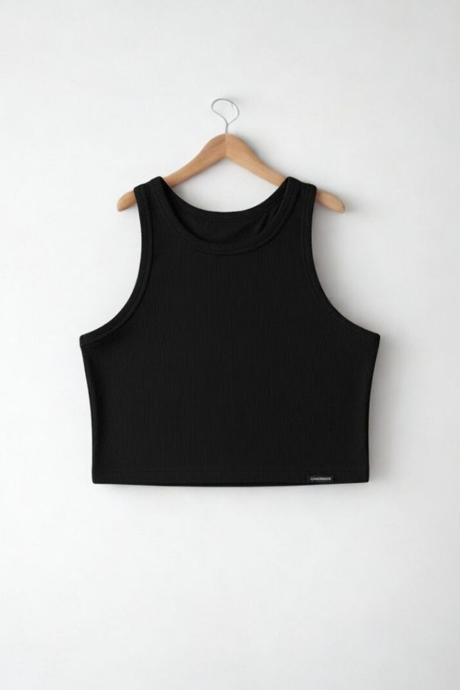 Regata Feminina Cropped - Preto - www.latifundio.com.br