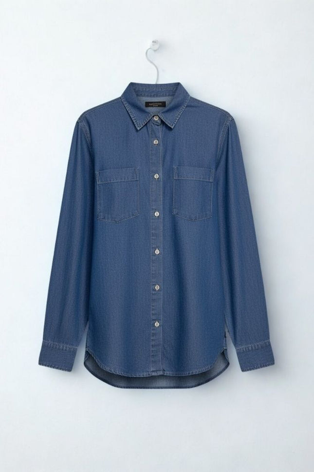 Camisa Feminina Boyfriend - Jeans Médio - www.latifundio.com.br