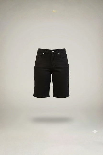 Bermuda Feminina Tradicional Alta - Preto