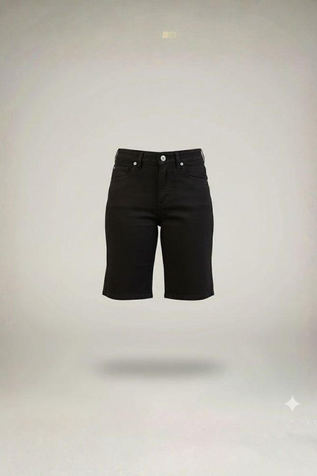 Bermuda Feminina Tradicional Alta - Preto