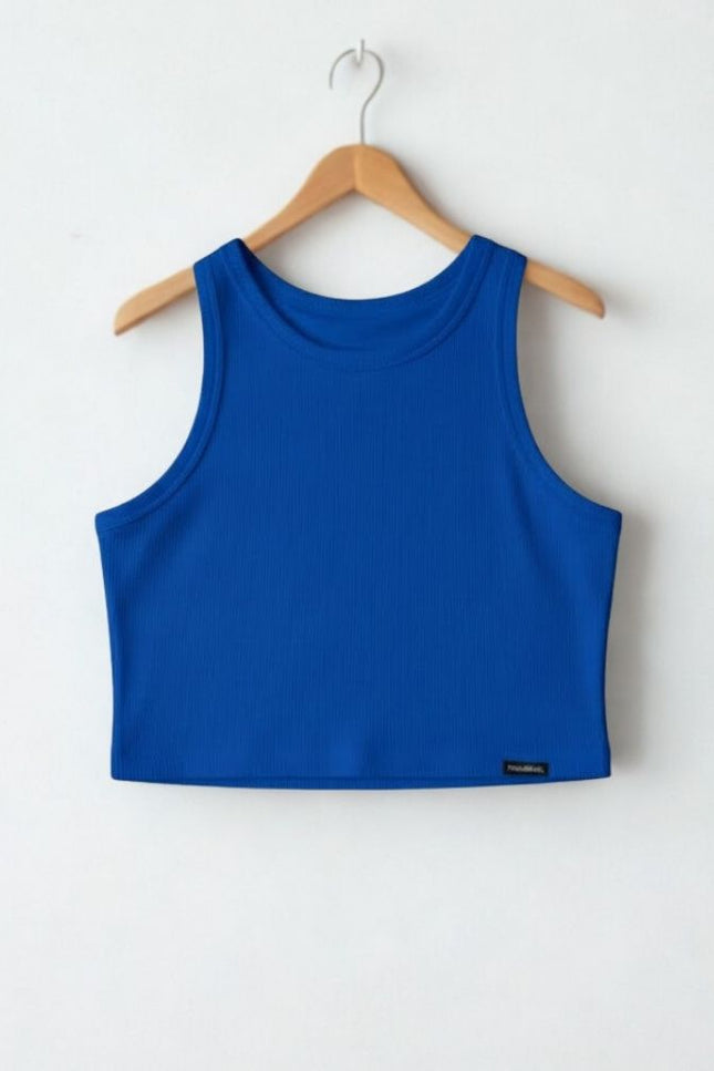 Regata Feminina Cropped - Azul - www.latifundio.com.br