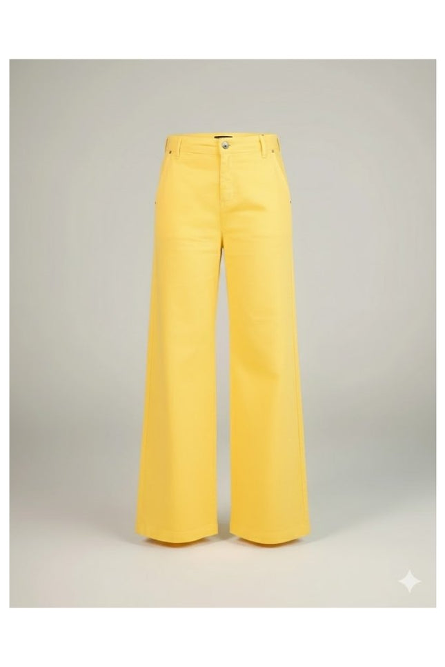 Calça Feminina Pantalona - Manteiga - www.latifundio.com.br