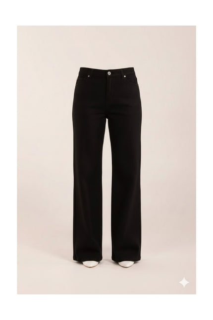 Calça Feminina Pantalona - Preto - www.latifundio.com.br