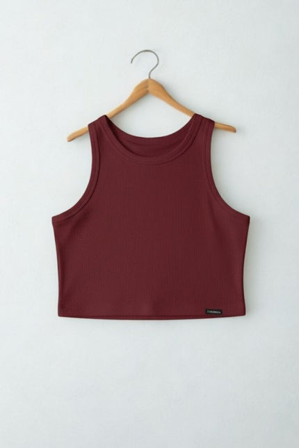 Regata Feminina Cropped - Vinho - www.latifundio.com.br