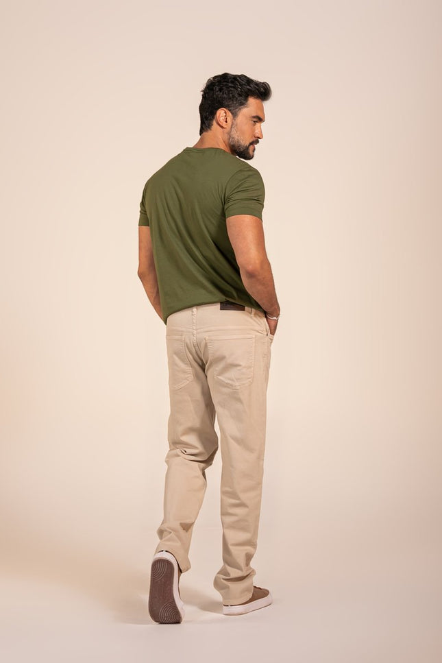 Calça Masculina Reta Five Pockets Colors - Off White