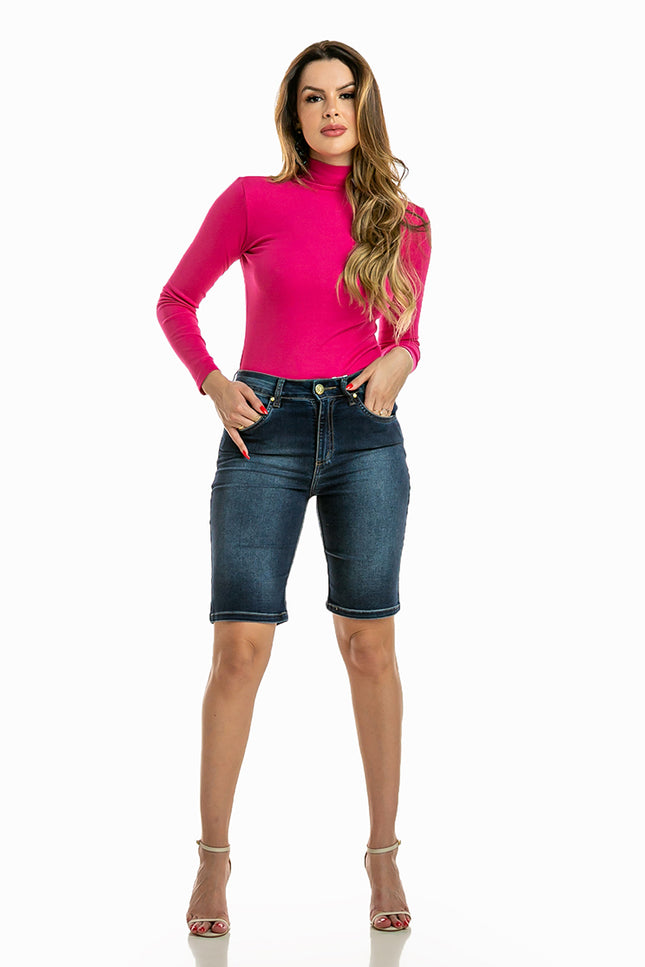 Bermuda Alta Ciclista Feminina Stone