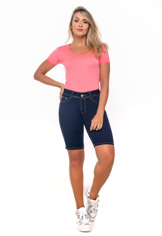 Bermuda Ciclista Feminina Jeans - www.latifundio.com.br