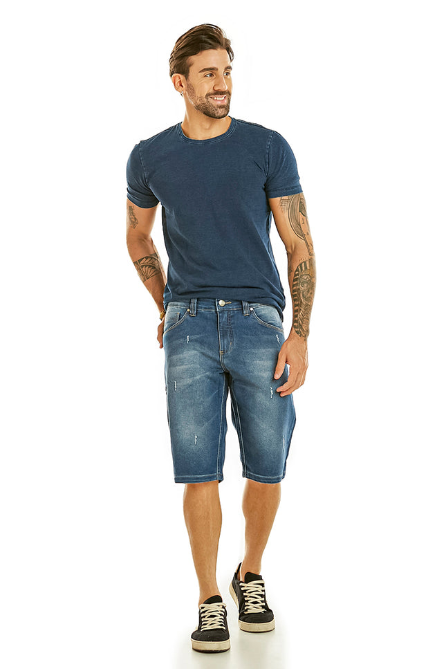 Bermuda Masculina Jeans Stonada - www.latifundio.com.br