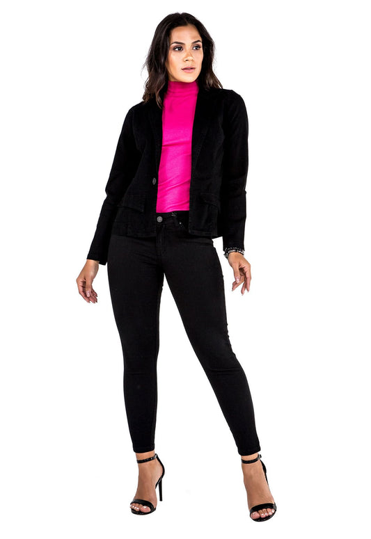 Blazer Boyfried Feminino Preto - www.latifundio.com.br
