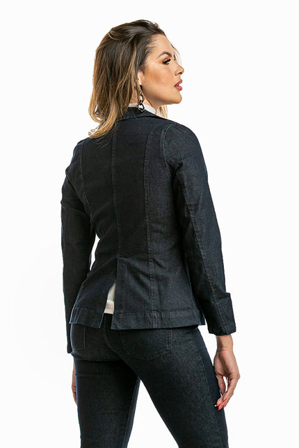 Blazer Boyfriend Jeans Escuro - www.latifundio.com.br