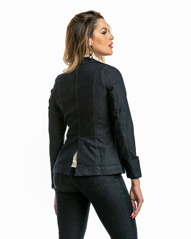 Blazer Boyfriend Jeans Escuro - www.latifundio.com.br