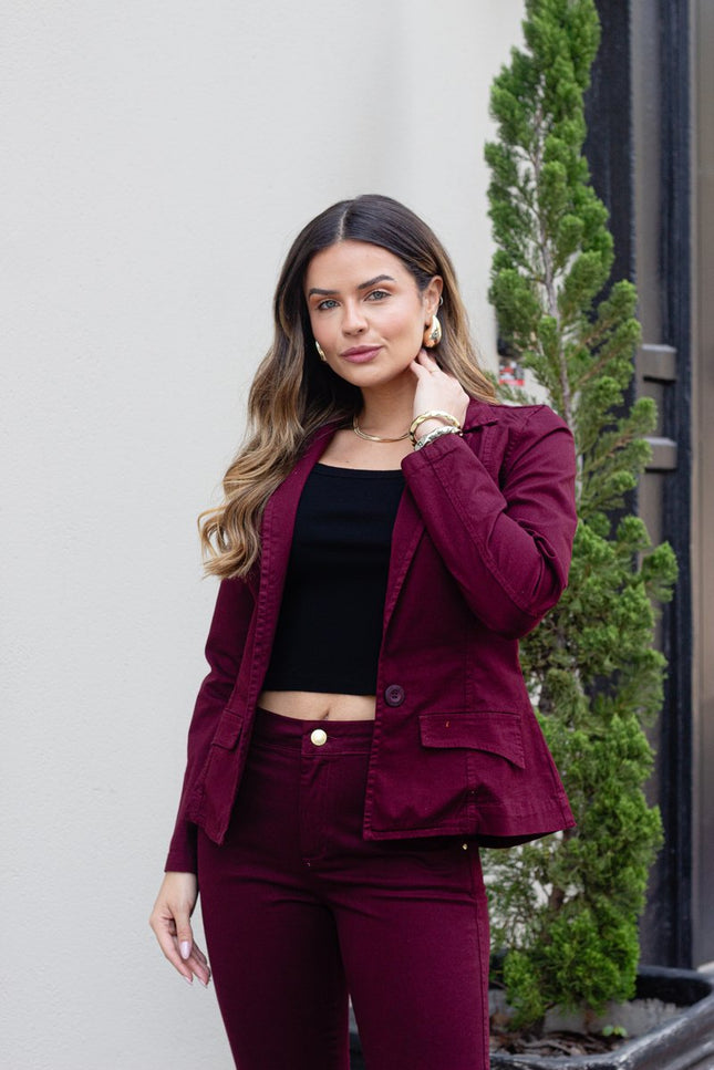Blazer Feminino - Vinho