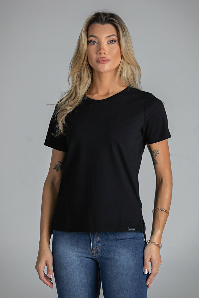 Blusa Básica Feminina - Preto
