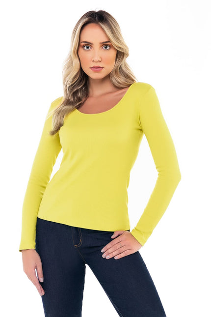 Blusa Básica de Manga Longa - www.latifundio.com.br