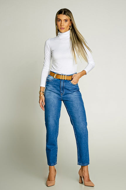 Blusa Feminina Gola Alta Manga Longa