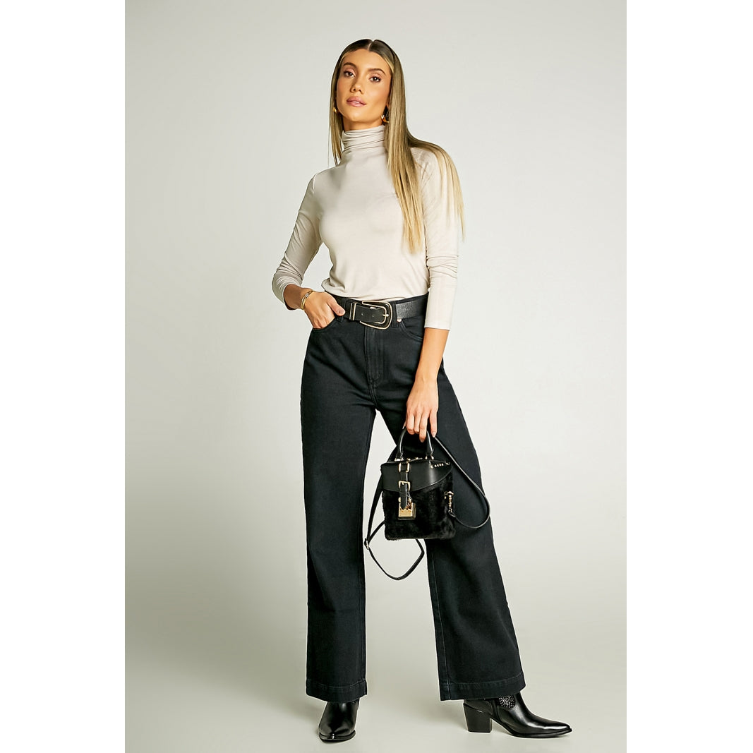 Blusa Feminina Gola Alta Manga Longa