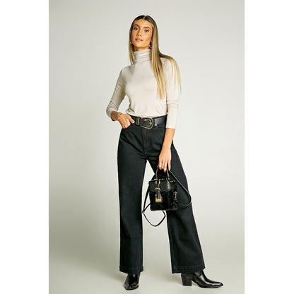 Blusa Feminina Gola Alta Manga Longa