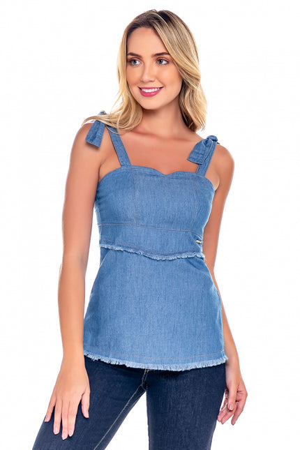 Blusa Feminina Jeans - www.latifundio.com.br