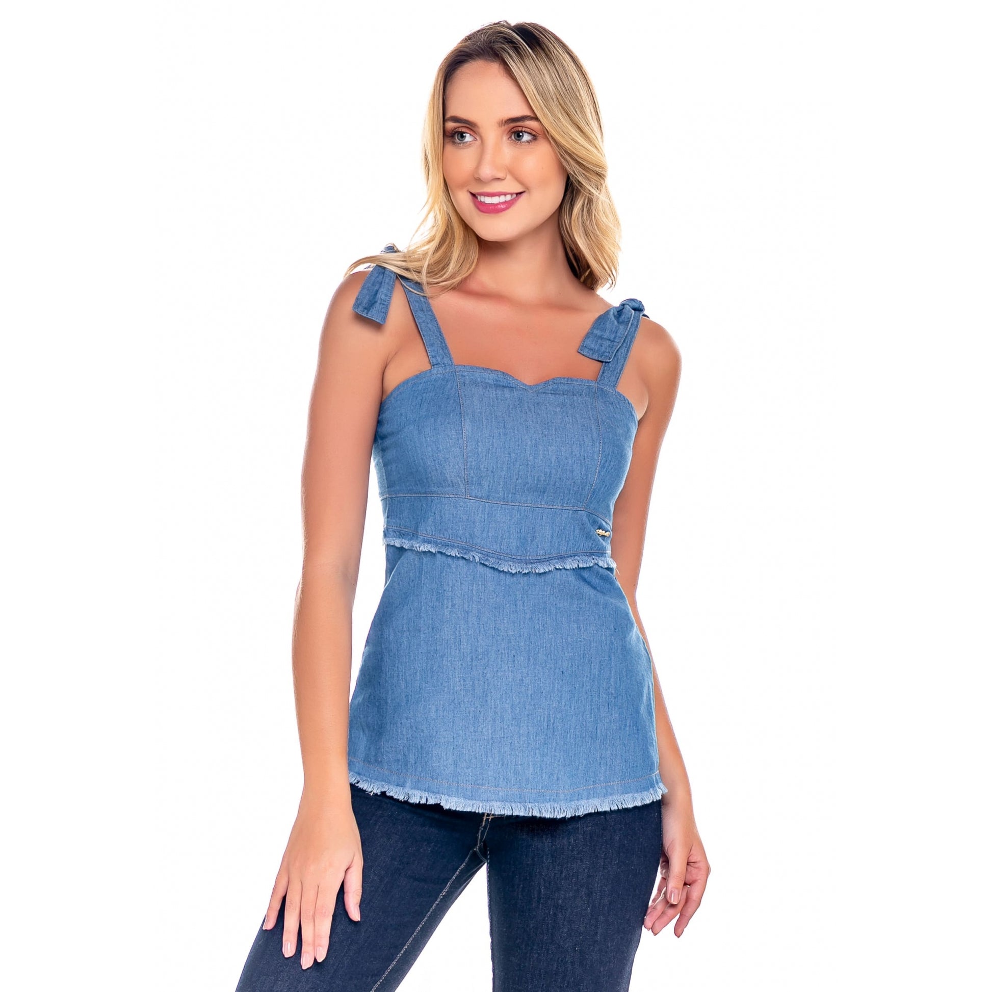 Blusa Feminina Jeans - www.latifundio.com.br