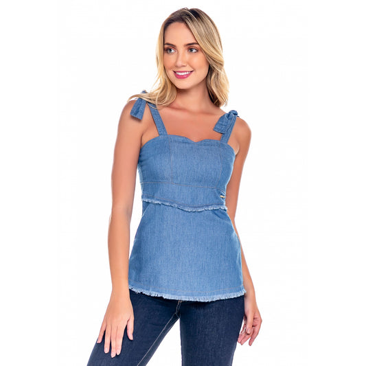 Blusa Feminina Jeans - www.latifundio.com.br