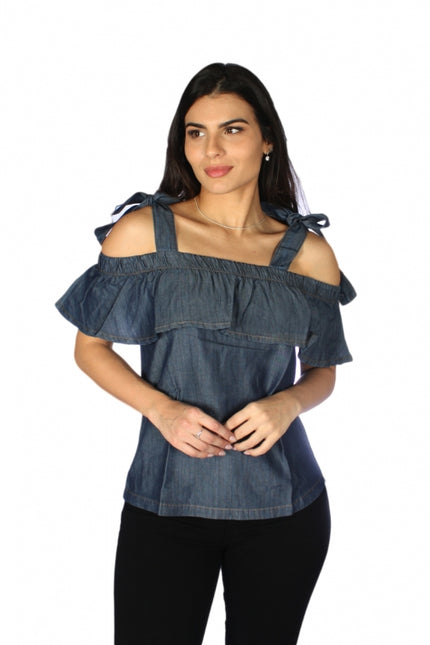 Blusa Jeans Feminina em Liocel - www.latifundio.com.br