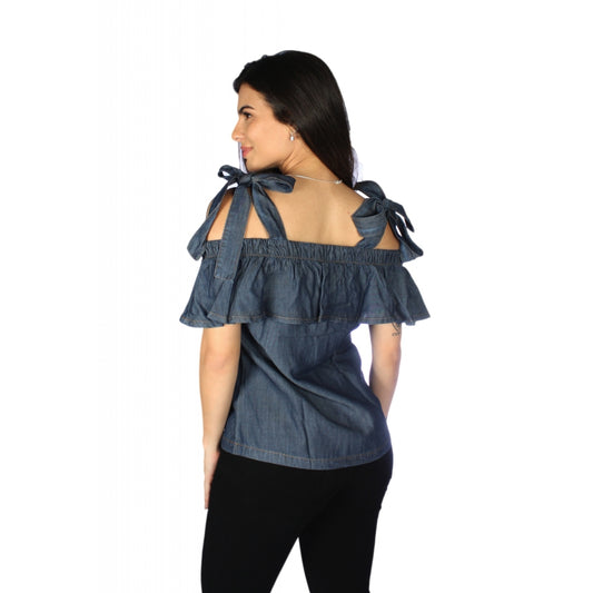 Blusa Jeans Feminina em Liocel - www.latifundio.com.br
