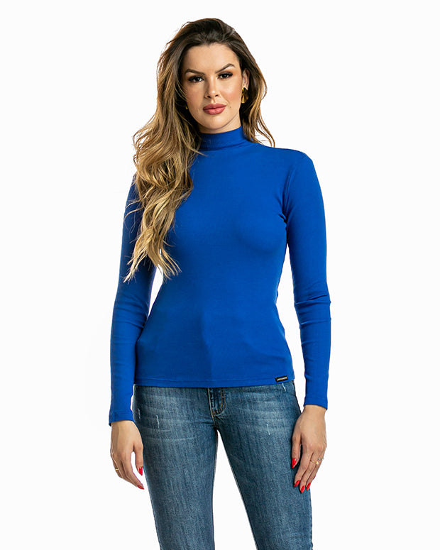 Blusa Manga Longa e Gola Alta