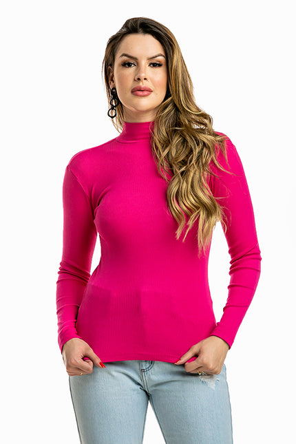 Blusa Manga Longa e Gola Alta