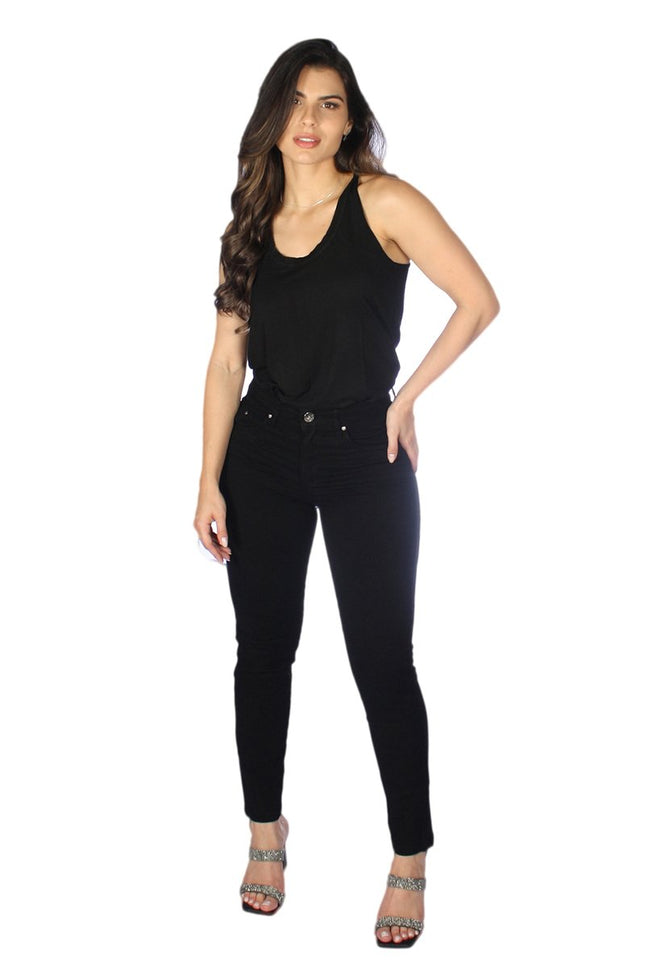 Calça Alta Cropped - Preto