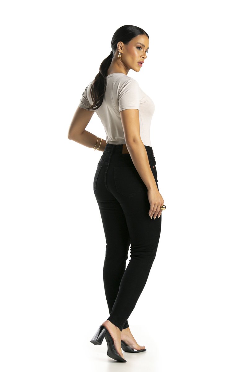 Calça Alta Skinny Black Jeans