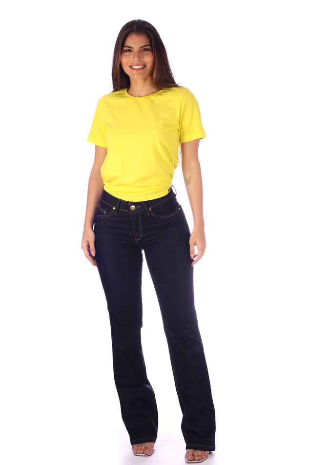 Calça Boot Cut Feminina Jeans - www.latifundio.com.br