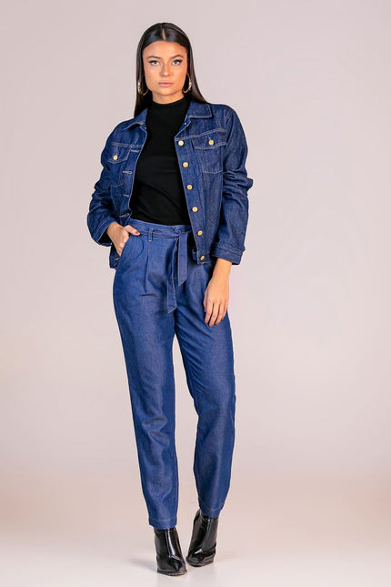 Calça Clochard Jeans Escuro