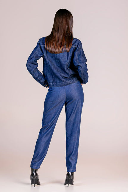 Calça Clochard Jeans Escuro