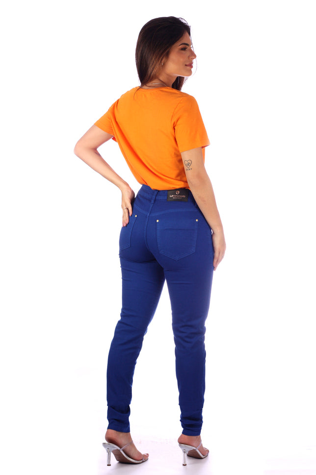 Calça Feminina Cigarrete Alta em sarja