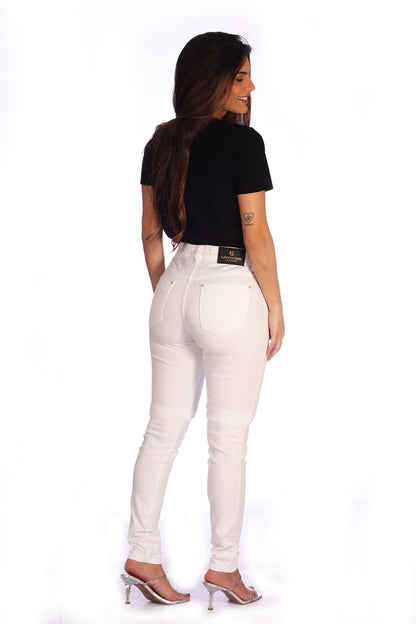 Calça Feminina Cigarrete Alta em sarja