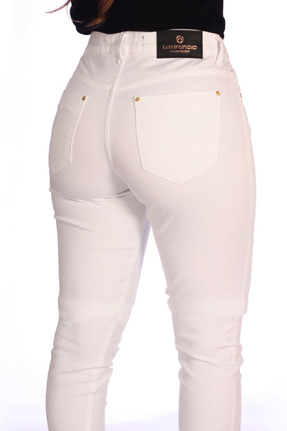 Calça Feminina Cigarrete Alta em sarja