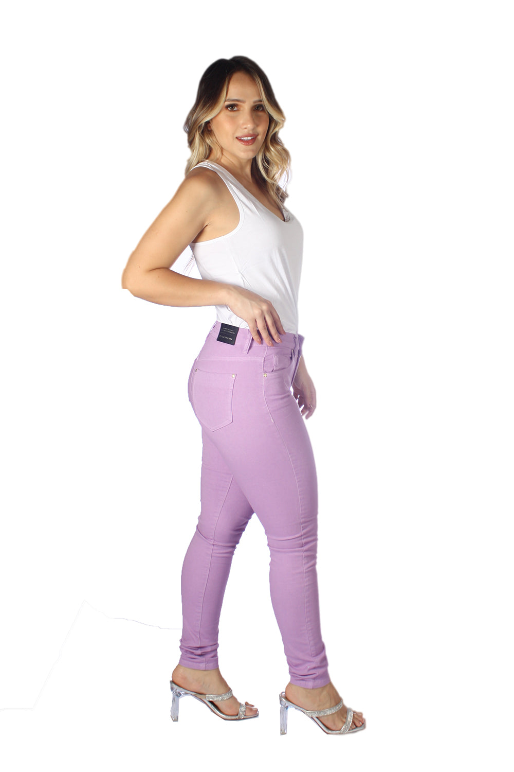 Calça Feminina Cigarrete Alta em sarja